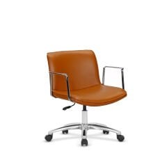 Modern Deri Ofis Koltuğu - Taba Renk