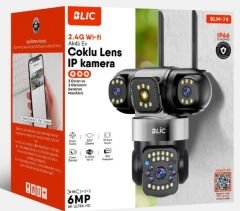 Blic BLM-74 Çoklu Lens IP Kamera - 6MP, 3 Ekran, Wi-Fi